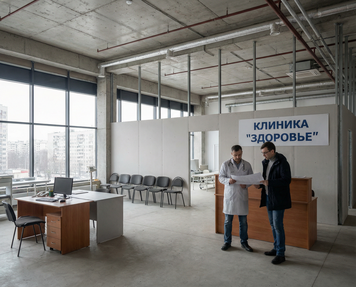 Изображение создано в AI. Демонстрируется как на первый взгляд идеальное помещение на самом деле может нести в себе скрытые риски