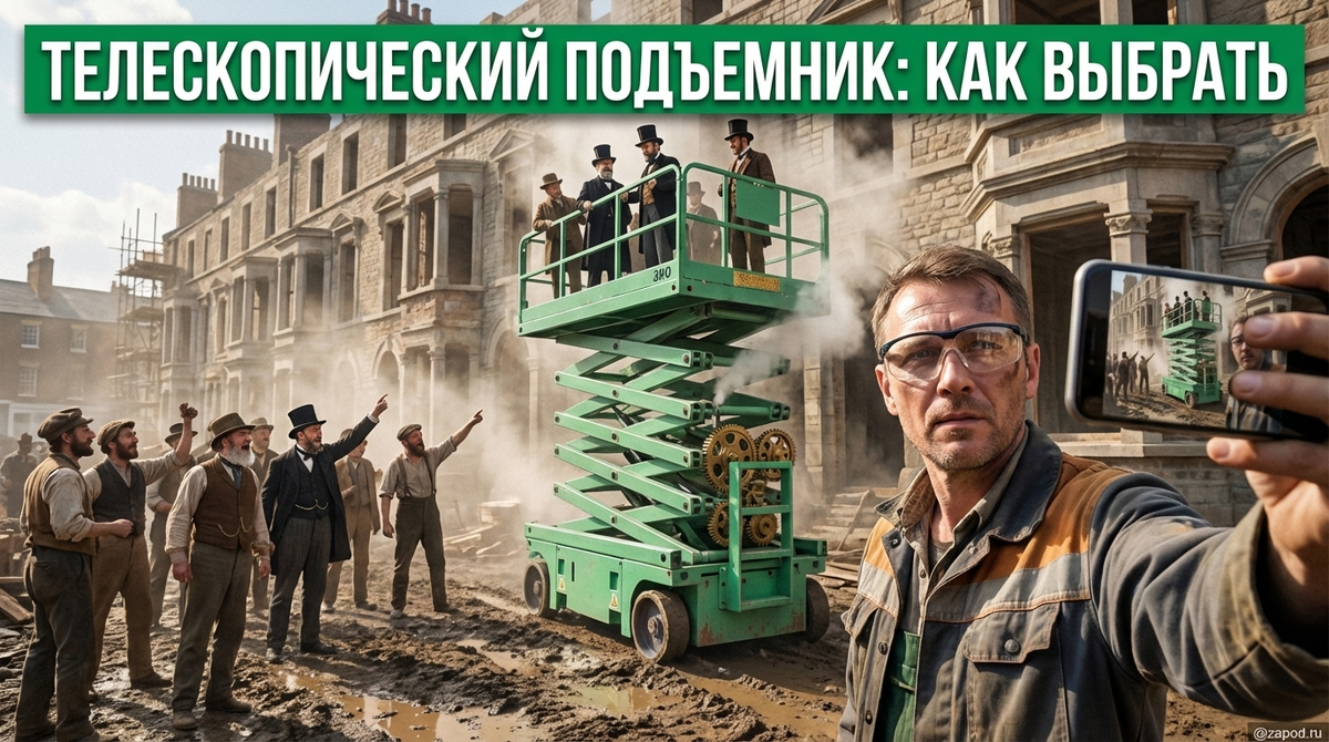    Использование телескопического подъемника при выполнении фасадных работ admin
