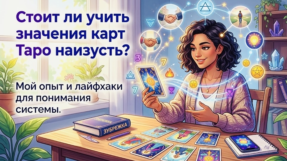 Стоит ли учить значения карт Таро наизусть? Мой опыт и лайфхаки для понимания системы.