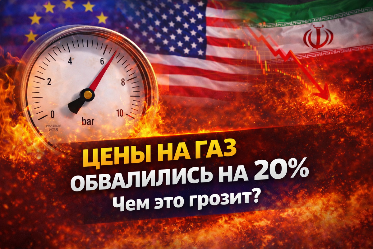 Цены на газ в Европе обвалились на 20%: рынок реагирует на перемирие США и Ирана
