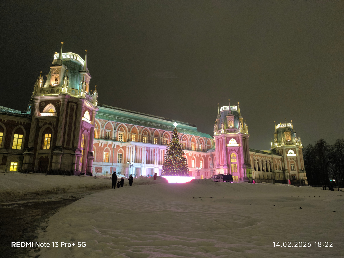 Царицыно в ночи.