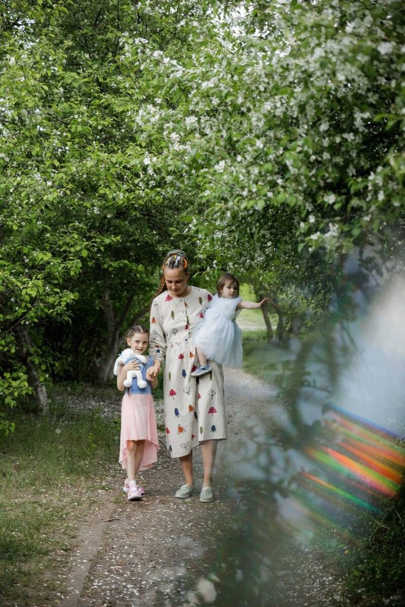 Алена с детьми. Фото из личного архива 