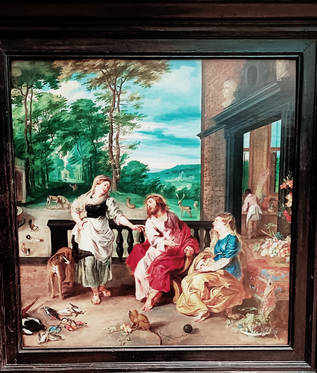 Jan Breughel Младший , Peter Paul Rubens. 1628. Христос в доме Марфы и Марии. Национальная галерея Ирландии. Дублин. Фото автора 