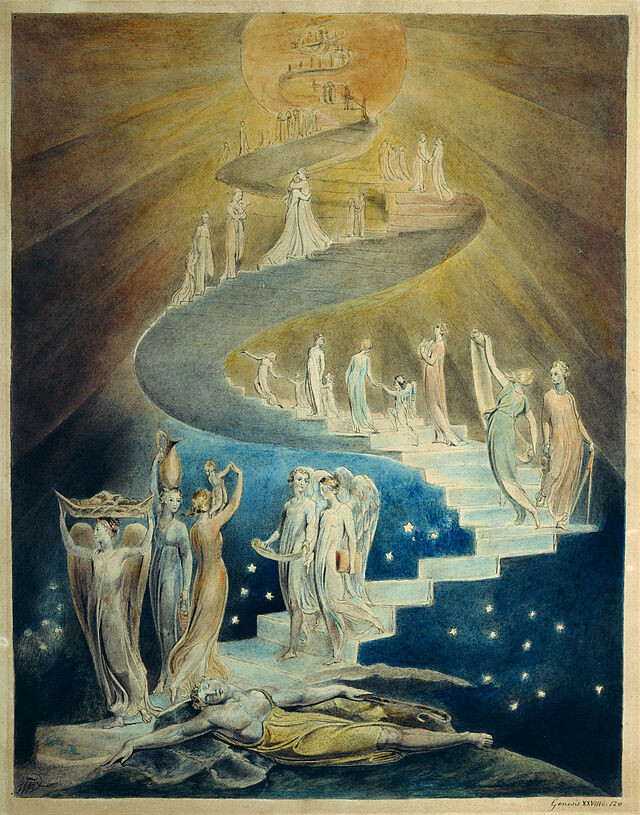 Уильям Блейк. «Лестница Иакова», около 1805.