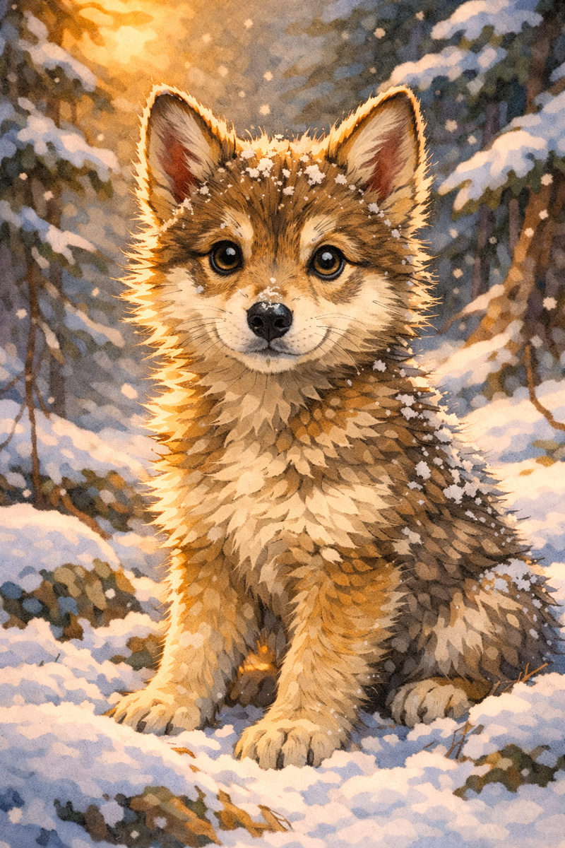 Любоптыный щенок