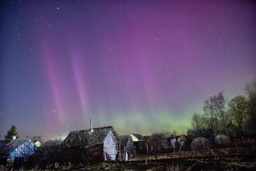 Восход Луны и северное сияние
Фото: Ирена Стрижак