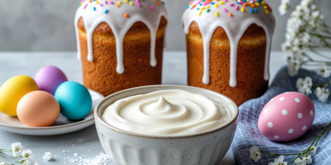 Нежная сахарная помадка для куличей: идеальный блеск и вкус. Пошаговый рецепт 🍬🧁 🤍