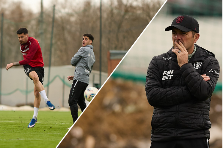    Мирлинд Даку (в красном) и Франк Артига / фото: rubin-kazan.ru