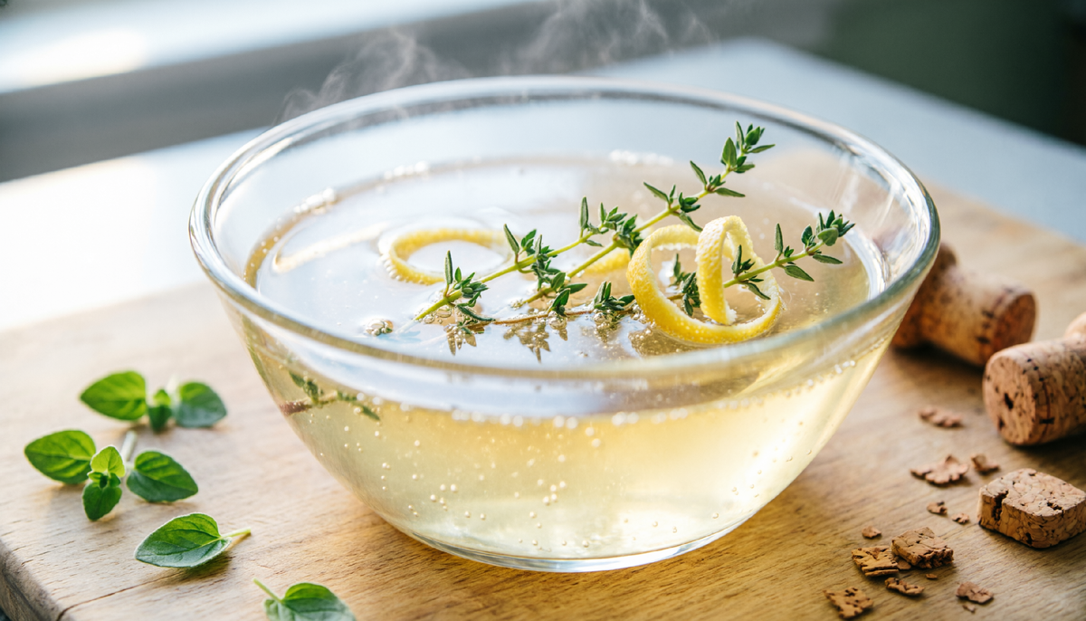 Маринад из шампанского и лимонного тимьяна