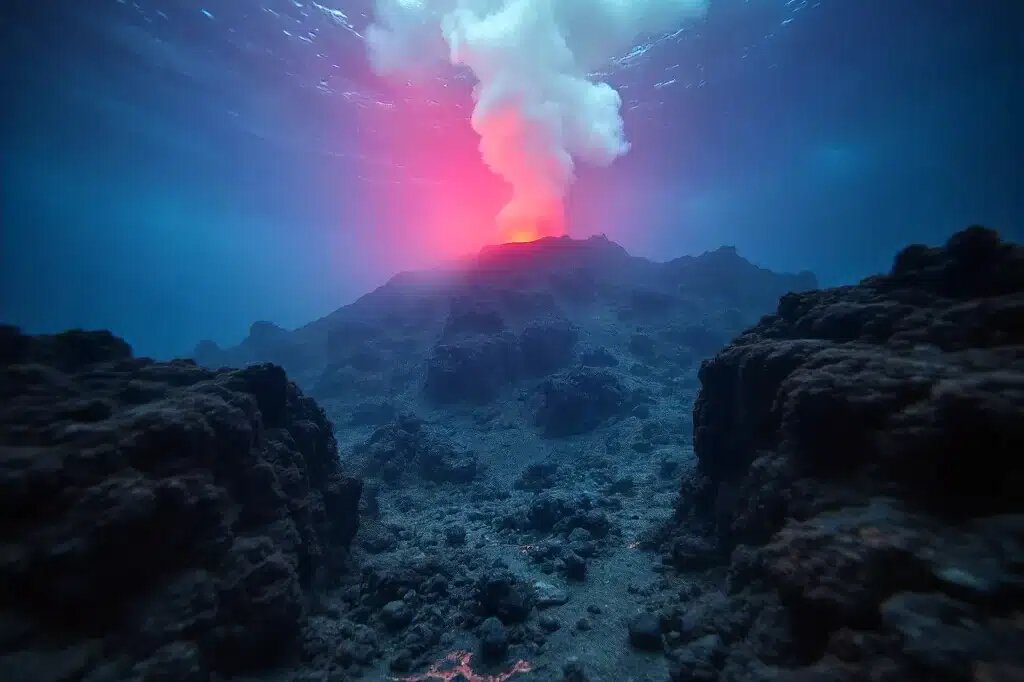 Подводный вулкан. Источник: https://clck.su/dqIQs