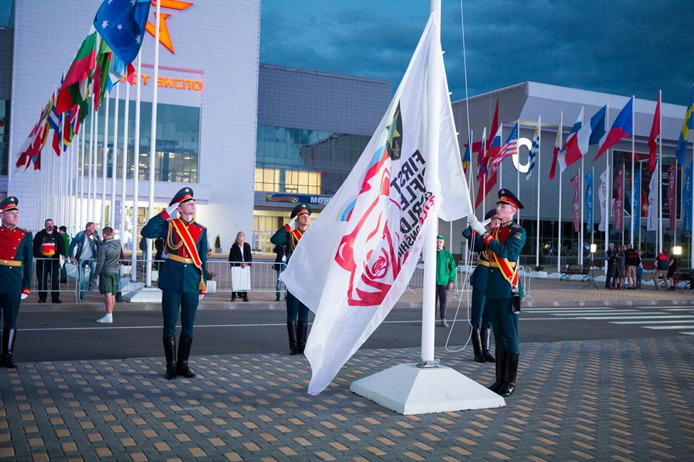 Церемония открытия чемпионата I.P.S.C.I. 2017 года. Подъем флага соревнований