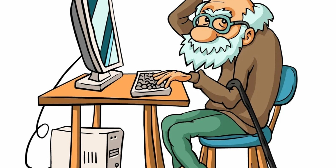 Мужчины учатся печатать