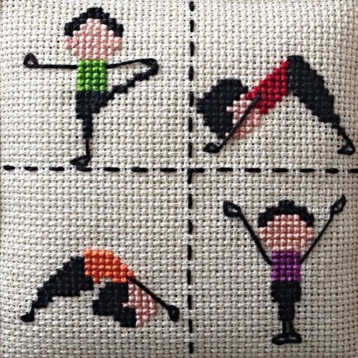 Вышивка на спортивную тематику.