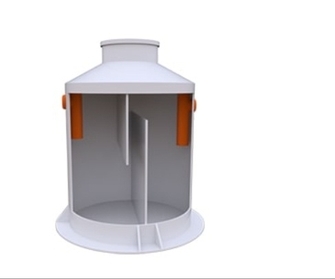 Жироуловитель вертикальный. Разрез. 