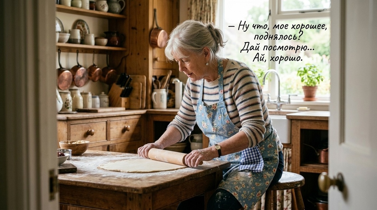 Разговор бабушки с тестом