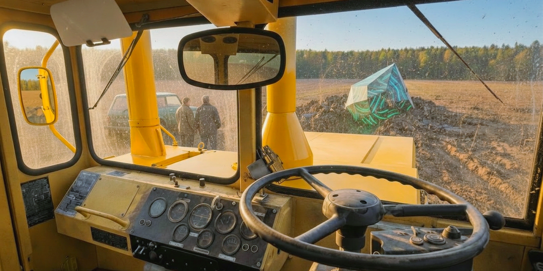 Тракторист был в ступоре, когда увидел внутри объекта что-то живое.