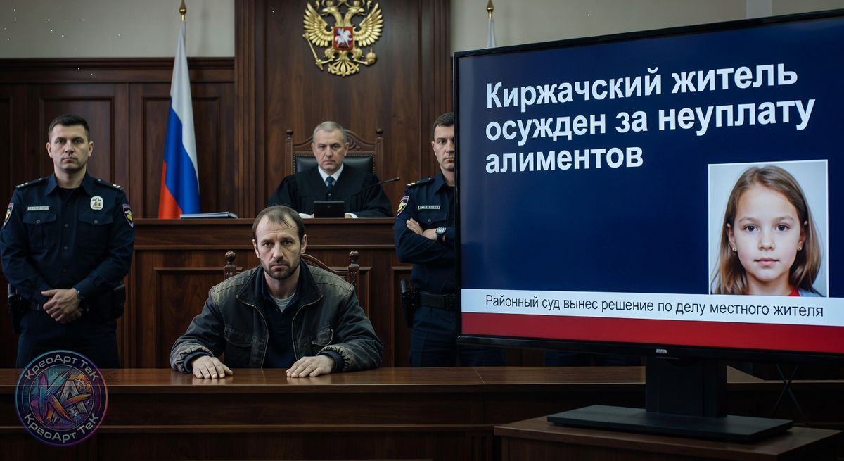 Киржачский житель отправлен в колонию за неуплату алиментов