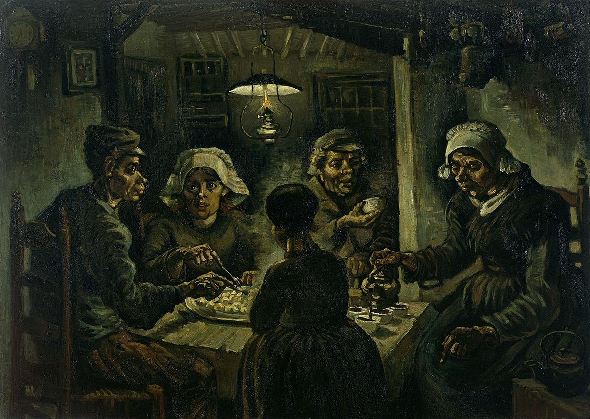 Винсент Ван Гог "Едоки картофеля". 1885 De Aardappeleters Холст, масло. 82 × 114 см Музей Винсента ван Гога, Амстердам