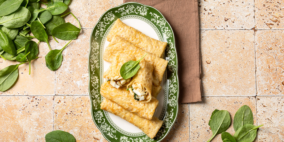 Когда времени ноль: 7 быстрых блюд из варёных яиц. Рецепт 7 из 7. Блины с варёным яйцом, шпинатом и сыром