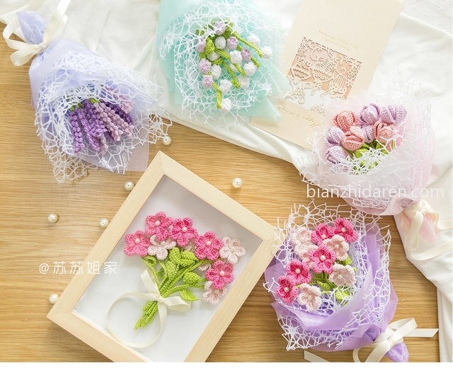 Вязаные букетики крючком-искусство, которое не вянет