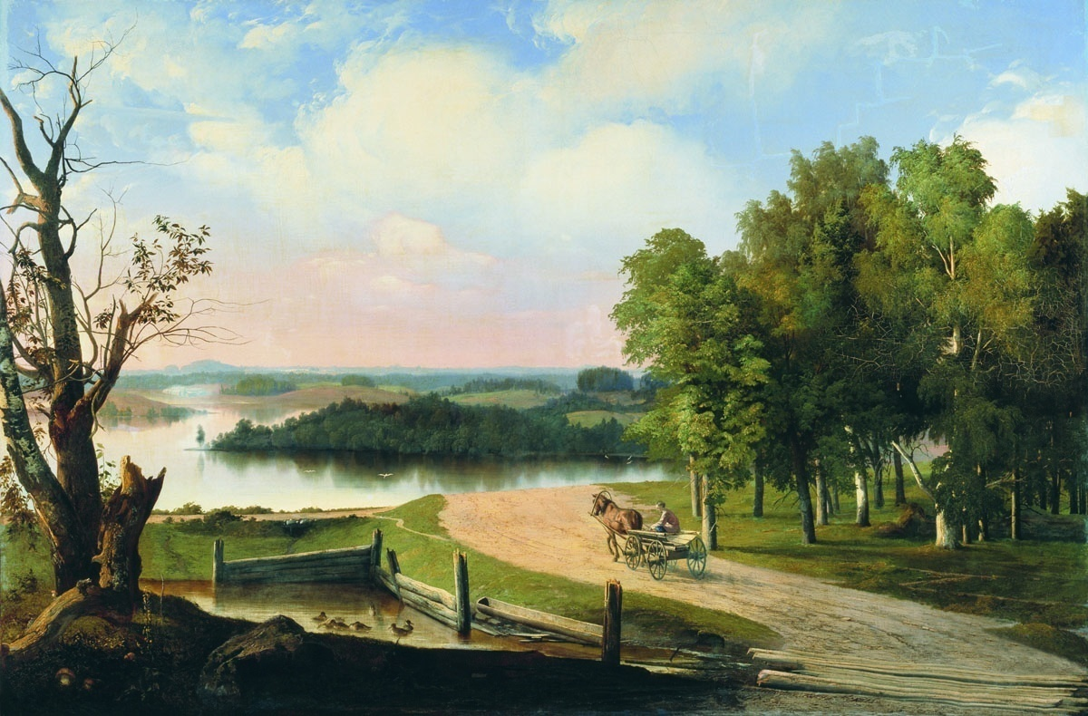 "Пейзаж с рекой и дорогой", 1853 Национальный художественный музей Республики Беларусь, Минск
