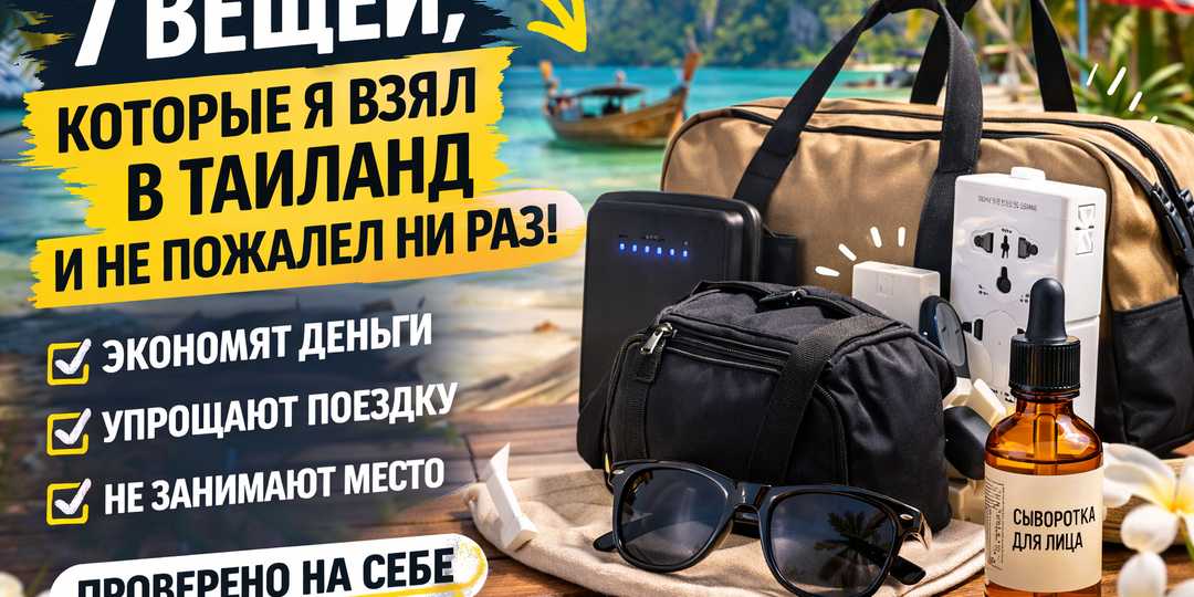 7 вещей, которые я взял в Таиланд и не пожалел ни разу (экономят деньги и нервы)