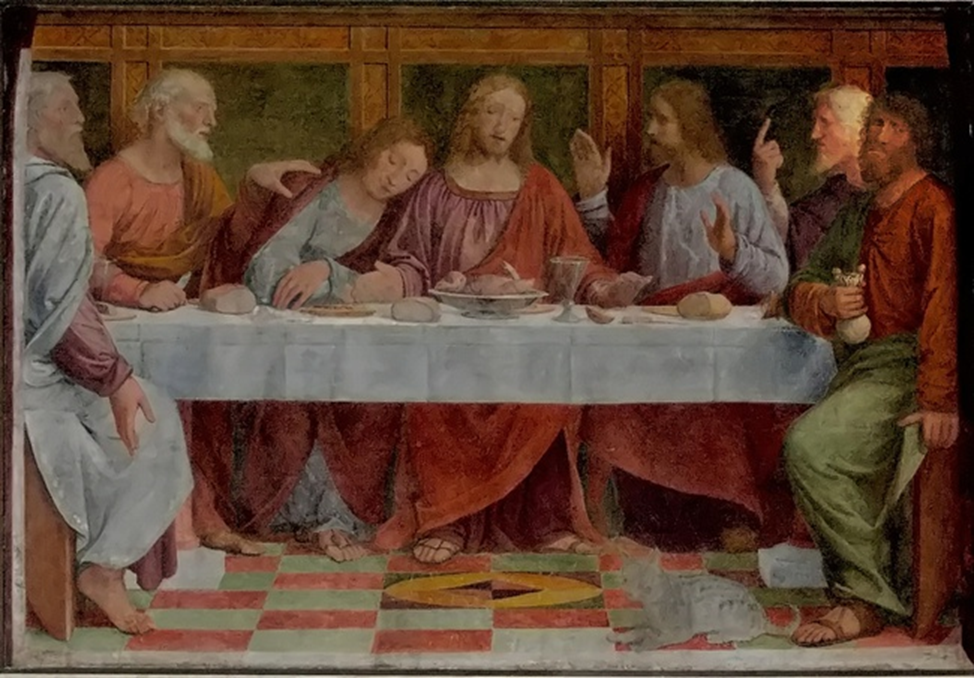 Бернардо Луини, ученик Леонардо да Винчи. Фрагмент росписи церкви Санта Мария дельи Анджели, Лугано, Швейцария