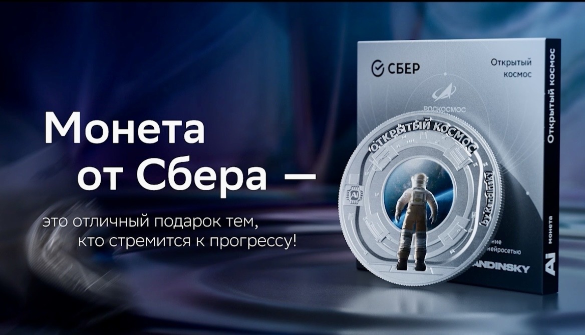 Коллекционная монета «Открытый космос» 2026 года от Сбера. Источник: sberbank.com