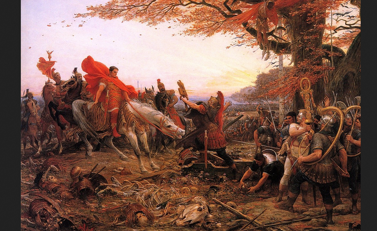 Лионель Руайе. "Германик в Тевтобургском Лесу перед останками солдат легионов Вара"