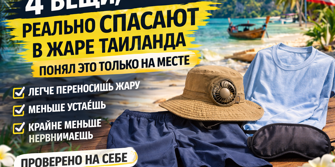 4 вещи, которые реально спасают в жаре Таиланда — понял это только на месте