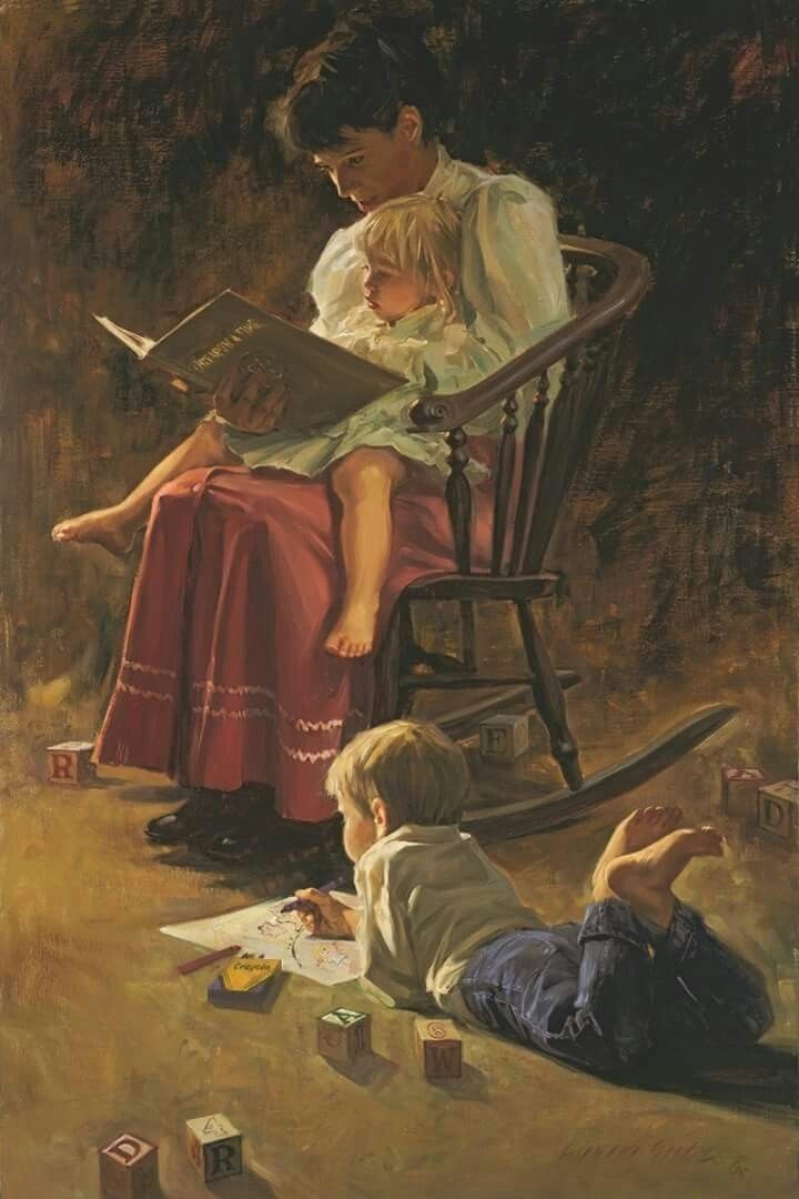 Картина американского художника Лорена Пола Энца «Art and literature»