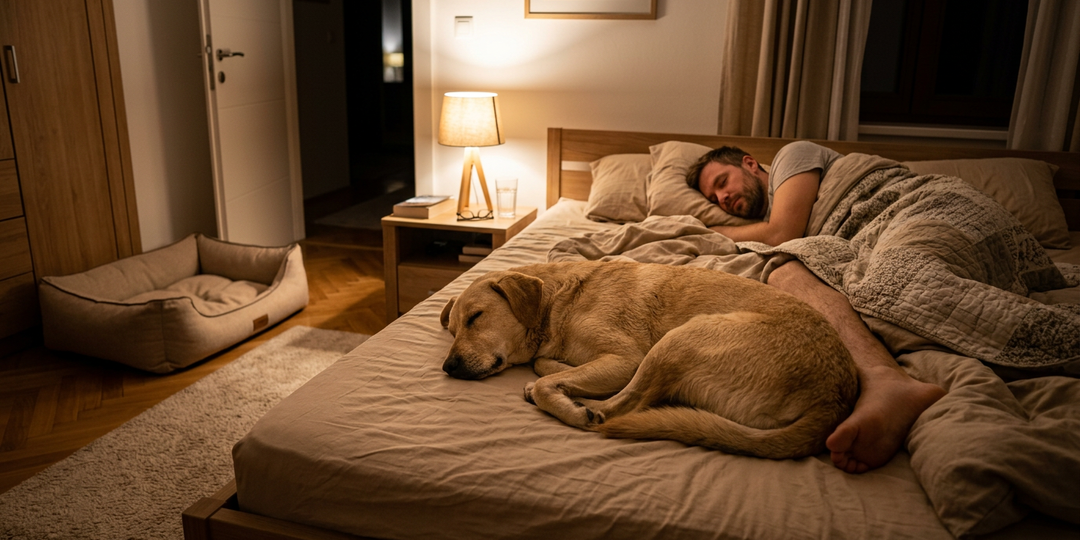 Собака спит рядом с хозяином не просто так. Вот настоящие причины