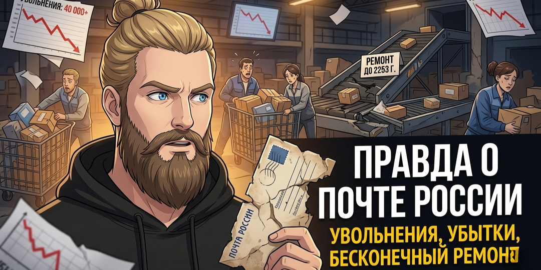 40 000 уволившихся за год, убыток 9 млрд и ремонт до 2253 года. Вся правда о Почте России, которую не принято говорить вслух