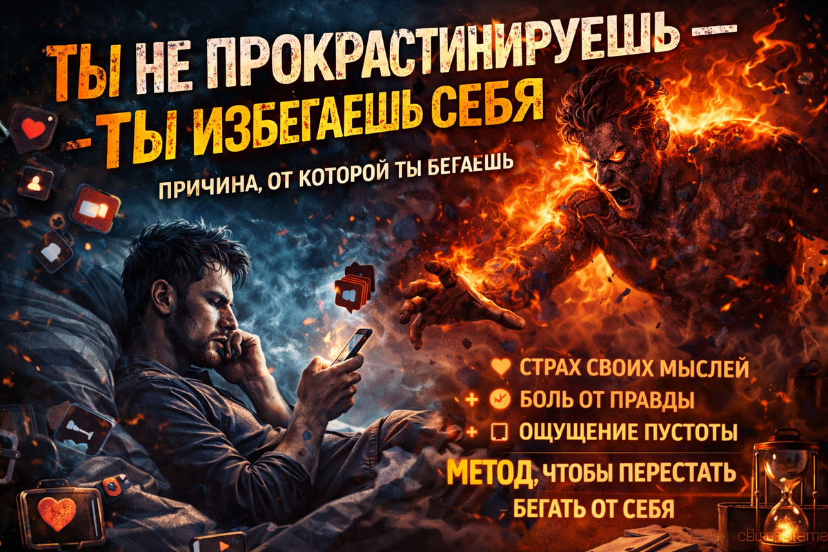 Ты не прокрастинируешь — ты боишься встретиться с собой