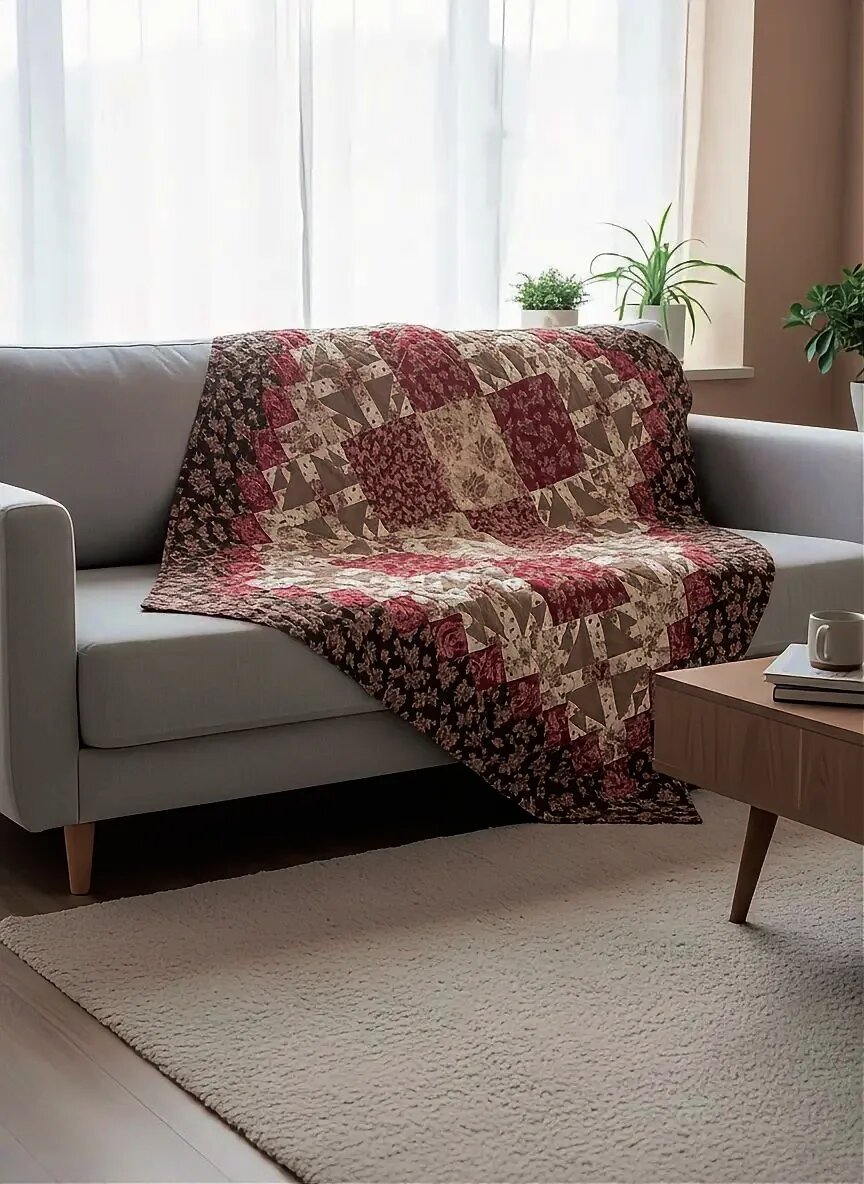 Лоскутное одеяло "Медальон Скарлет", Совка Шью, 2026 год