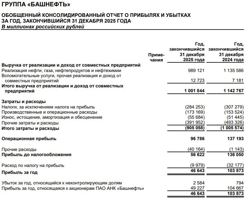 Отчет по МСФО за 2025 год
