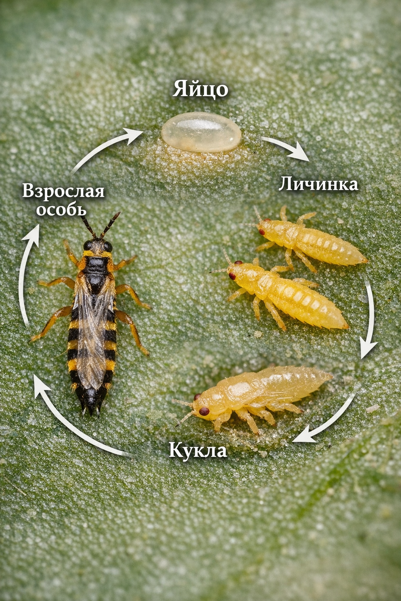 Цикл жизни трипса
