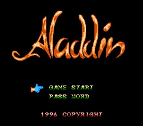 Заставка игры Aladdin (скриншот)