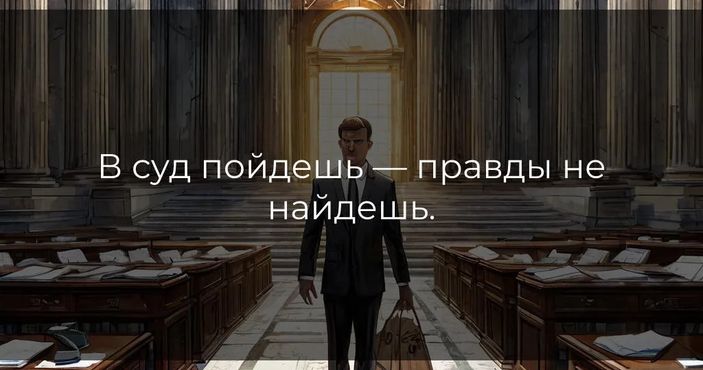 В суд пойдешь — правды не найдешь