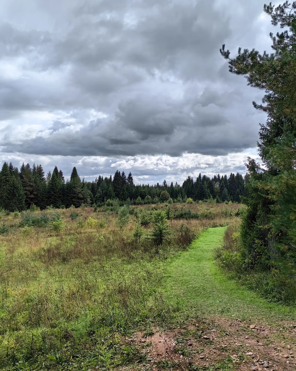 Тропинка через поле к горе Маура.