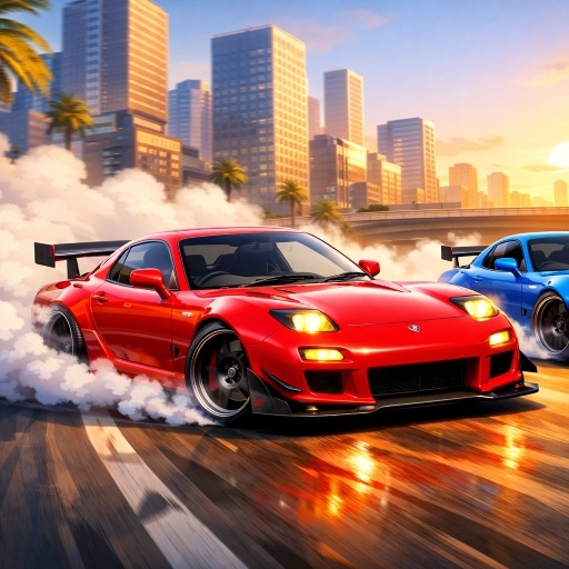 1. Два Дрифтера RX7 (Two RX7 Drifters)
Об игре: Это настоящий подарок для фанатов JDM-культуры и легендарной Mazda RX7. Игра предлагает продвинутую физику заноса в браузере. Вам предстоит управлять мощным спорткаром, удерживая идеальный угол в затяжных поворотах и сжигая резину на асфальте.Почему рекомендуем: Потрясающее ощущение контроля над автомобилем. В отличие от простых гонок, здесь важна филигранная точность работы с газом и рулем. Идеально для тех, кто ценит эстетику ночного дрифта.👉 Попробовать дрифт в Два Дрифтера RX7