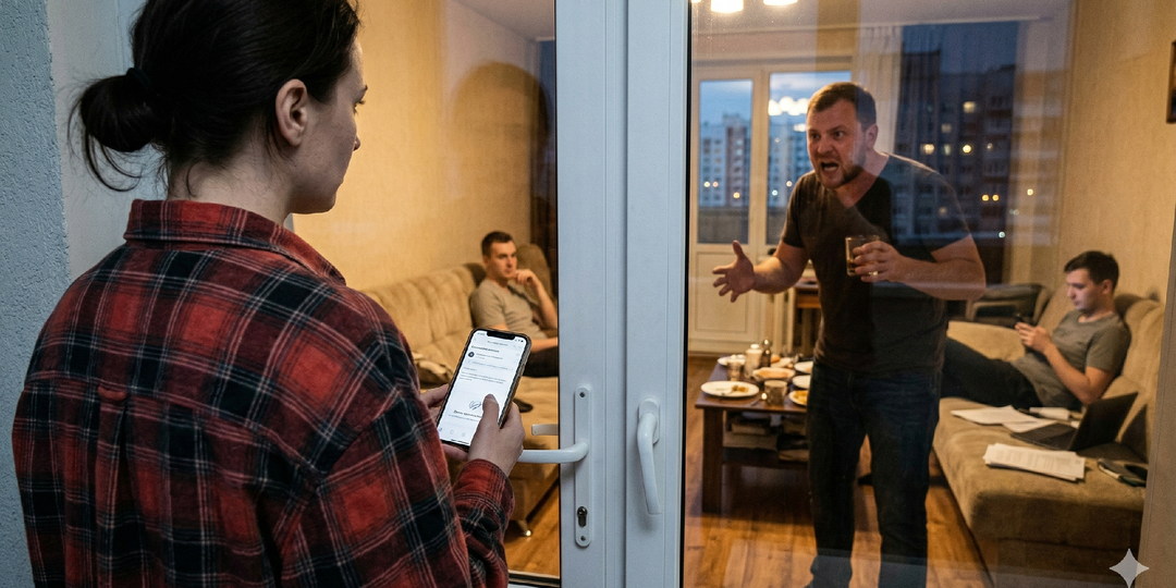 Муж при друзьях запер меня на балконе: «Подумай!» Спустя час он узнал о своем увольнении