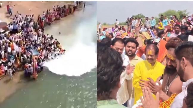 Забелили огромной цистерной целую реку