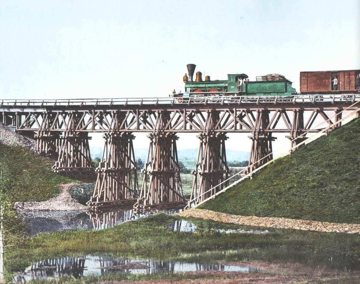 Мост через р. Вязовку близ станции Нижний Тагил. 1878 год.