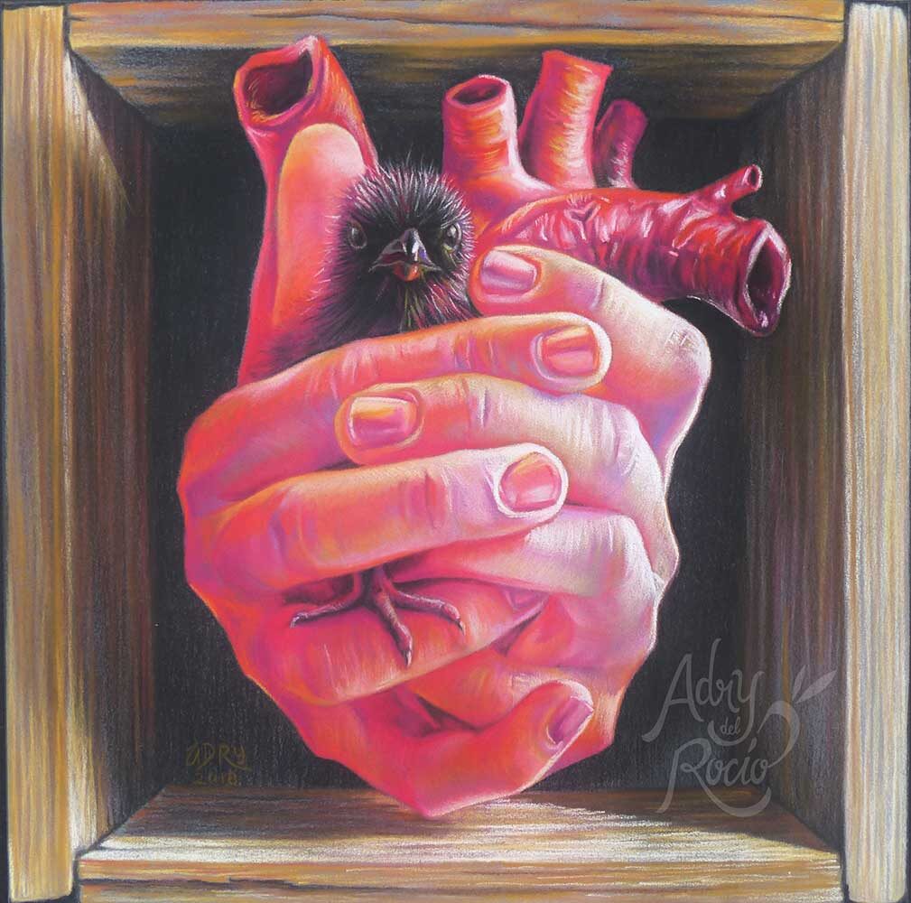 Иллюстрация: Adry el Rocio, «Little box of life» (Cajita de la vida), 2018