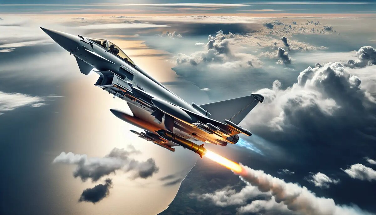    Eurofighter Typhoon (художественное изображение). © Dall-E / Ridus.ru