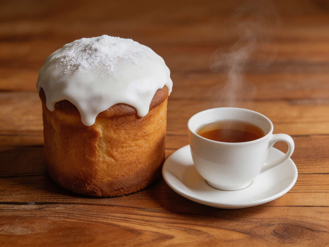 Кулич с глазурью