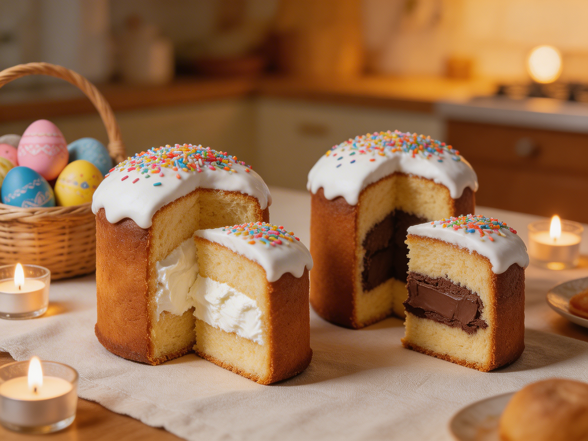 Куличи с начинкой на Пасху