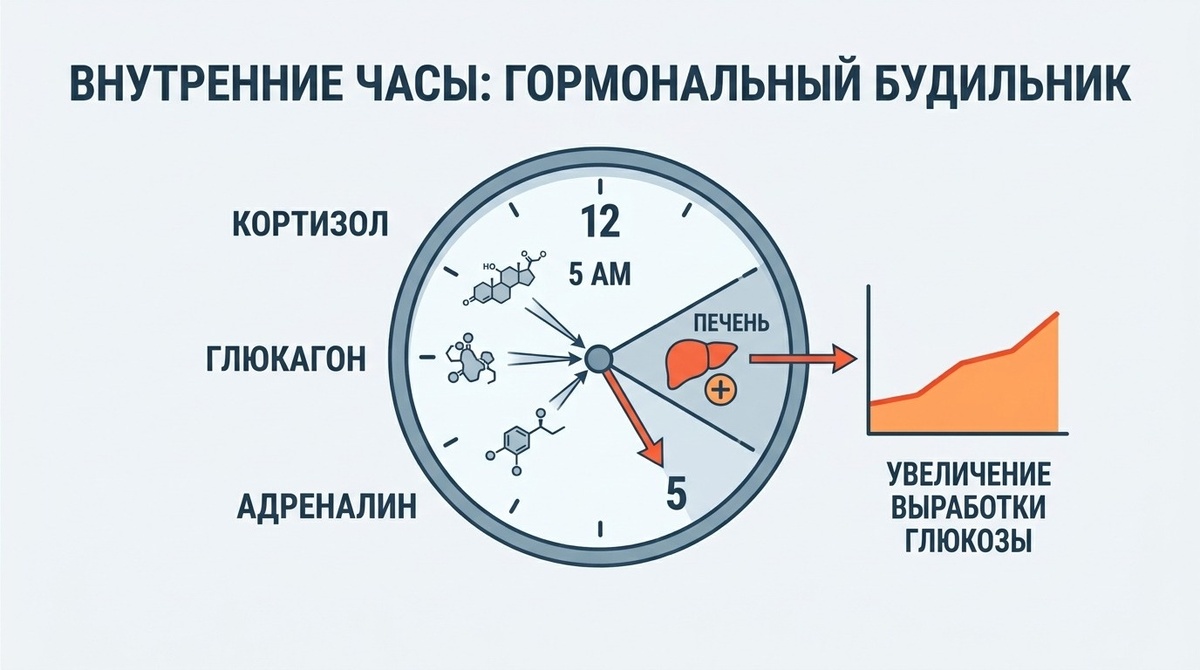 Ночью сахар падает ниже безопасного уровня. 