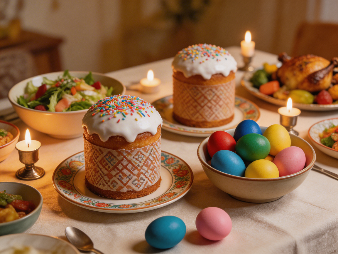 Пасхальный праздничный стол